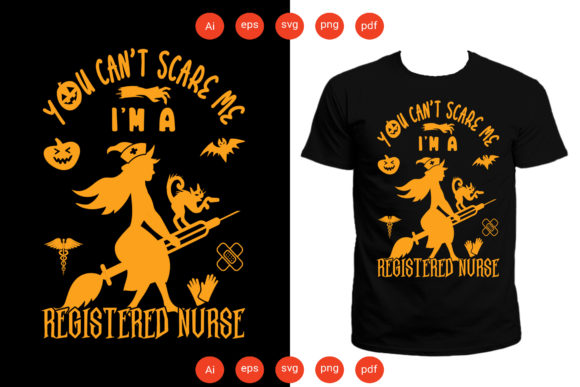 Halloween Registered Nurse Graphics & Print Templates