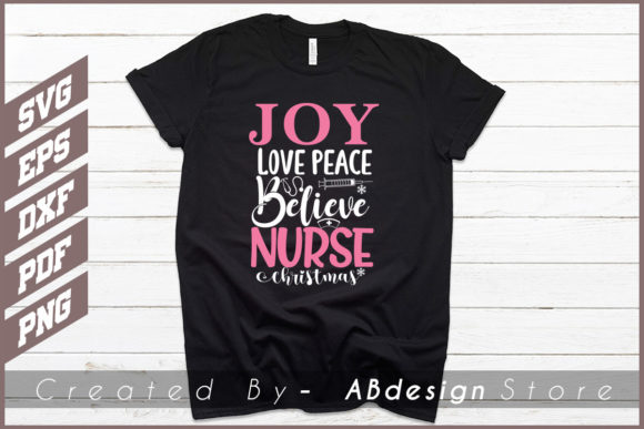 Joy Love Peace Nurse Graphics and Print Templates