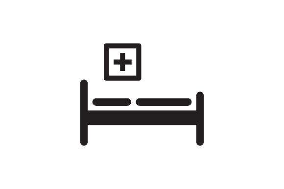 Medical Bed Icon - Hospital Bed Icon