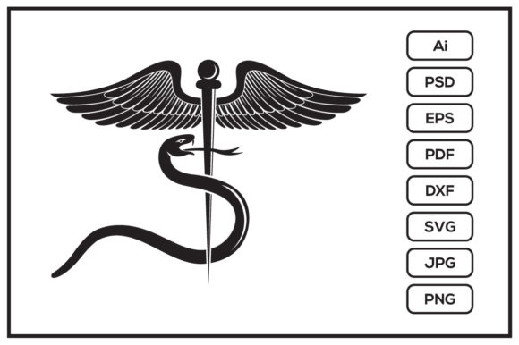 Medical Caduceus Symbol Design Graphics
