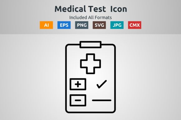 Medical Test Vector Outline Icon Graphics
