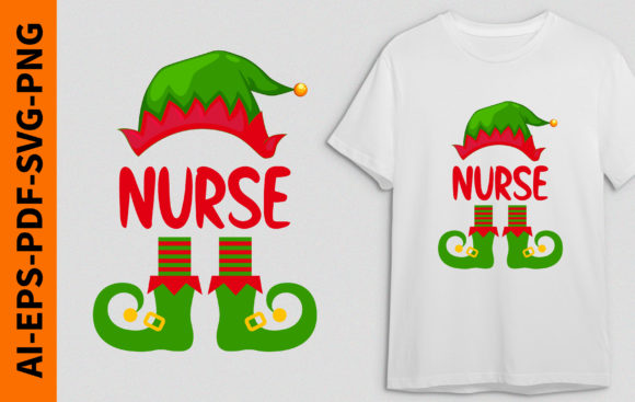Nurse Elf Graphics for T-Shirt Designs