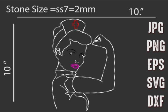Nurse Rhinestone Embroidery Design