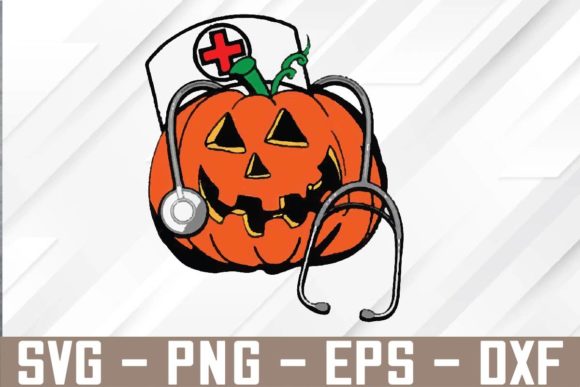 Nurse Stethoscope Pumpkin Halloween Graphics