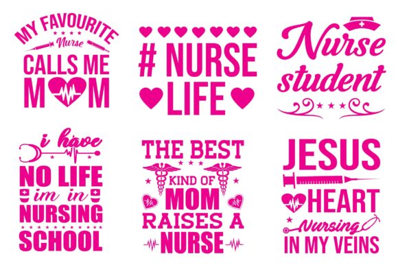 Nurse T-shirt Bundle: Graphics & Print Templates