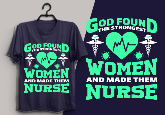 Nurse T Shirt Design Vector for Graphics and Print Templates