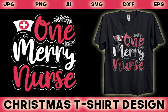 One Merry Nurse Christmas T-shirt Graphics