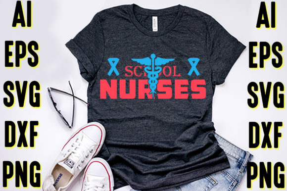 Printable Nurse T-shirt Design: Graphics and Print Templates
