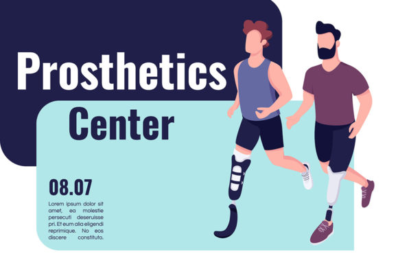 Prosthetics Medical Center Banner Flat: Graphics for Creative Projects