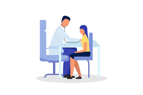 Seeking Medical Care Flat Character
