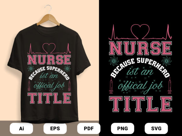 Superhero Nurse T-shirts Design Vector: Graphics for Print Templates