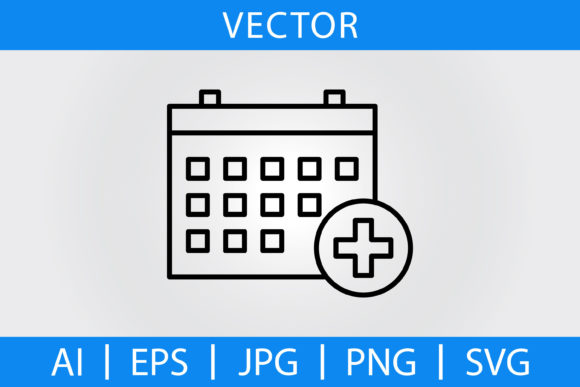 Vector Medical Appointment Line Icon Graphics