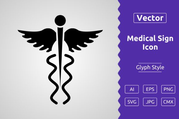 Vector Medical Sign Glyph Icon Graphics and Icons
